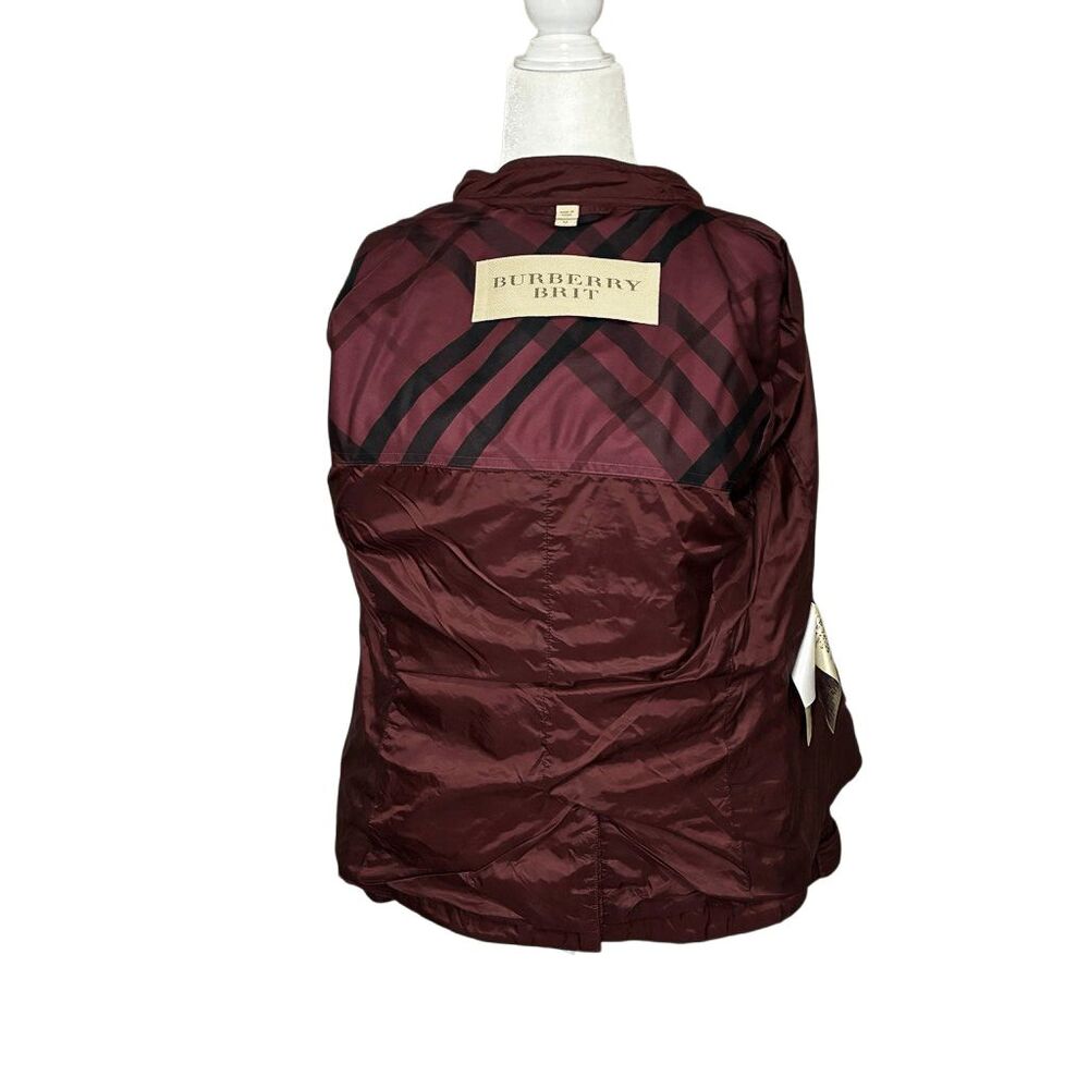 Burberry Brit Tiggsmore Medium Quilted Jacket Women’s Classic Coat Deep Burgundy - Picture 6 of 10
